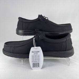 Hey Dude Wally Work Classic Triple Black Anti-Slip | Men's 13 | NEW